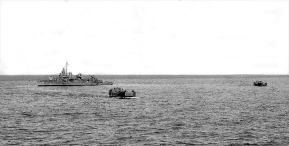 LCT's begin their rescue. Click for hi-res version