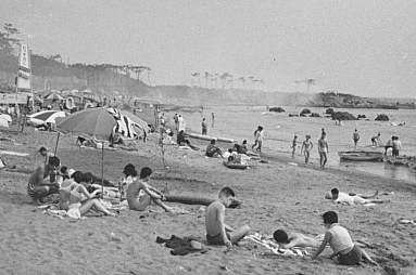 On the beach in Japan